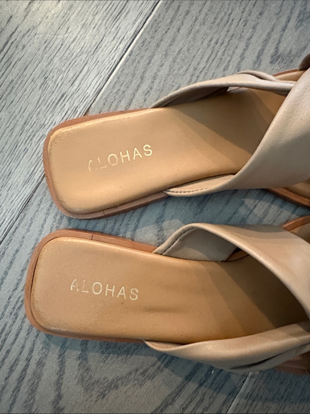 ALOHAS Taupe Knot Slide Sandals in Beige-Taupe - Picture 2 of 3